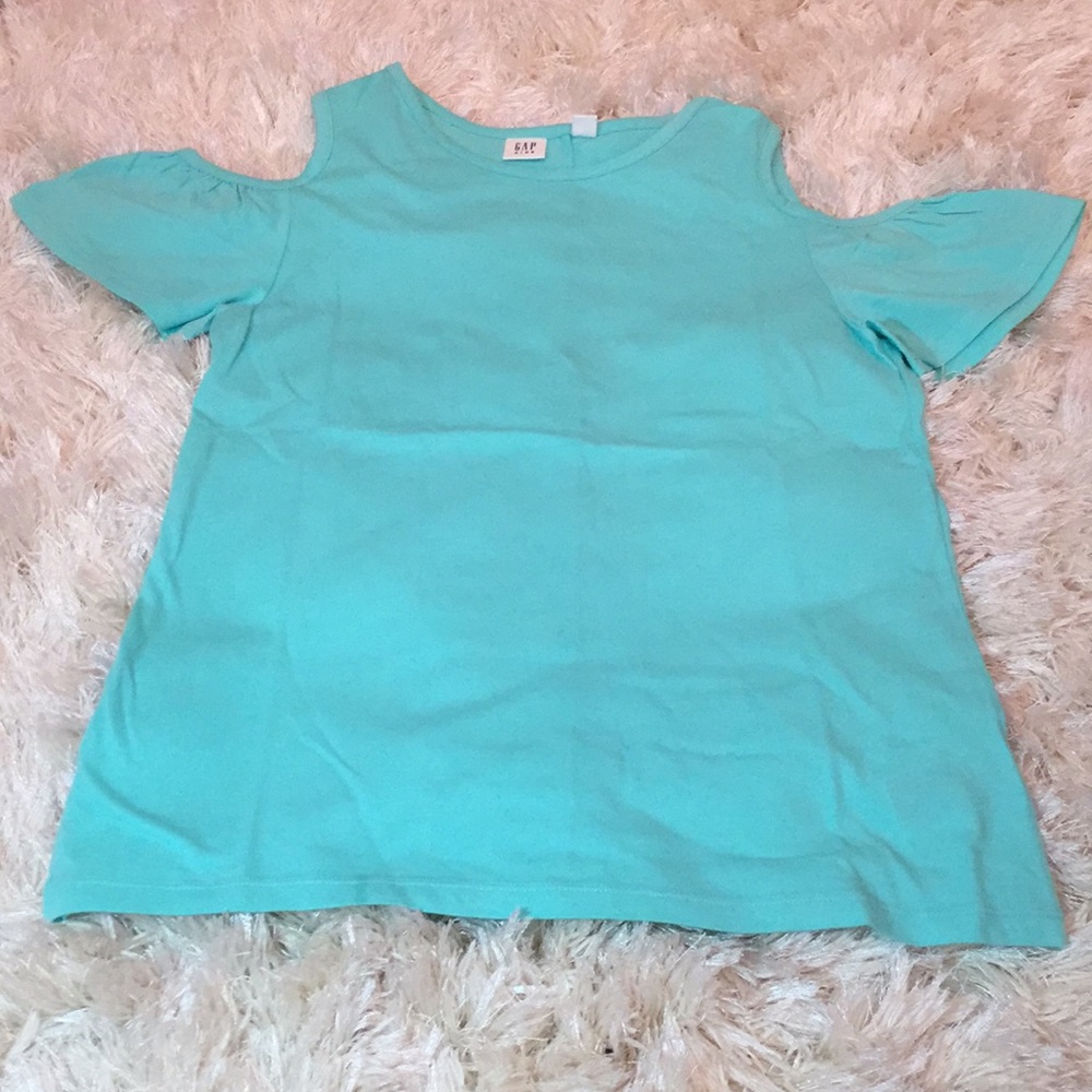 Teal Cold Shoulder Tank Top